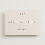 "In Love" - Reception Signs in Linen by Vanessa Doyle - Front