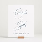 "Empire" - Reception Signs in Dusty Blue by Jennifer Postorino - In Use