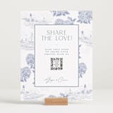 "Coastal Toile" - Reception Signs in Periwinkle by Jenna Holcomb - In Use