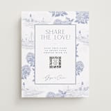 "Coastal Toile" - Reception Signs in Periwinkle by Jenna Holcomb - Front