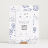 "Coastal Toile" - Reception Signs in Periwinkle by Jenna Holcomb - In Use