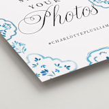 "Almafi" - Reception Signs in Cerulean by Itsy Belle Studio - Detail
