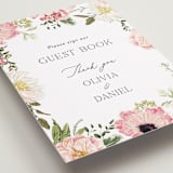 "Timeless Blooms" - Reception Signs in Peony by Susan Moyal - Detail