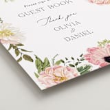 "Timeless Blooms" - Reception Signs in Peony by Susan Moyal - Detail