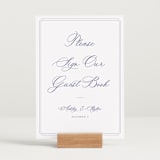 "watercolor flowers crest" - Reception Signs in Dusty Blue by Cass Loh - In Use