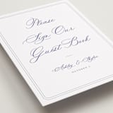 "watercolor flowers crest" - Reception Signs in Dusty Blue by Cass Loh - Detail