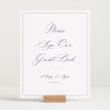 "watercolor flowers crest" - Reception Signs in Dusty Blue by Cass Loh - In Use