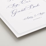 "watercolor flowers crest" - Reception Signs in Dusty Blue by Cass Loh - Detail