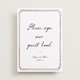 "Handwritten" - Reception Signs in Wine by Cass Loh - Front
