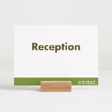 "Landscape Custom" - Reception Signs in Charcoal by Minted Custom - In Use
