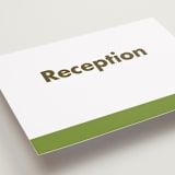 "Landscape Custom" - Reception Signs in Charcoal by Minted Custom - Detail