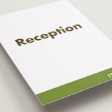 "Portrait Custom" - Reception Signs in Charcoal by Minted Custom - Detail