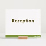 "Landscape Custom" - Reception Signs in Charcoal by Minted - In Use
