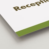 "Landscape Custom" - Reception Signs in Charcoal by Minted - Detail