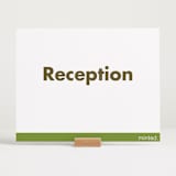 "Landscape Custom" - Reception Signs in Charcoal by Minted - In Use