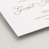 "Garden Script" - Reception Signs in Pistachio by Katherine Moynagh - Detail