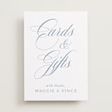 "Coastal Charm" - Reception Signs in Dusty Blue by Jennifer Postorino - Front