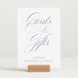 "Coastal Charm" - Reception Signs in Dusty Blue by Jennifer Postorino - In Use