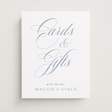 "Coastal Charm" - Reception Signs in Dusty Blue by Jennifer Postorino - Front