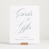 "Coastal Charm" - Reception Signs in Dusty Blue by Jennifer Postorino - In Use