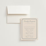 "Bevel Monogram" - Multi-Event RSVP Cards in French Blue by Carolyn MacLaren - RSVP with Envelope