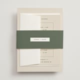 "True North" - Multi-Event RSVP Cards in Olive You More by Design Lotus - Assembled with Belly Band
