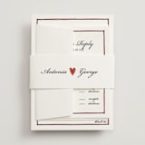"Two Hearts" - Multi-Event RSVP Cards in Lily by Pati Cascino - Assembled with Belly Band