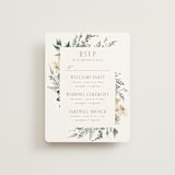 "Sprigs of Joy" - Multi-Event RSVP Cards in Pearl by Leah Bisch - Front