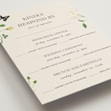 "Wild meadow" - Multi-Event RSVP Cards in Elder Flower by Sarah Knight - Detail