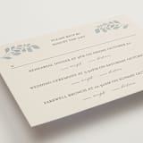 "Embroidered" - Multi-Event RSVP Cards in Dusty Blue by Jen Owens - Detail