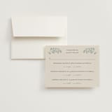 "Embroidered" - Multi-Event RSVP Cards in Dusty Blue by Jen Owens - RSVP with Envelope