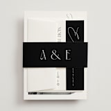 "Everly" - Multi-Event RSVP Cards in Pearl by Christie Garcia - Assembled with Belly Band