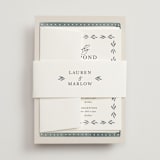 "Americana " - Multi-Event RSVP Cards in Sea by leslie hamer - Assembled with Belly Band