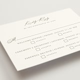 "Vineyard" - Multi-Event RSVP Cards in Olive by Sarah Brown - Detail