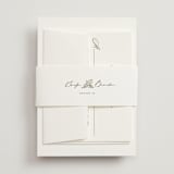 "Vineyard" - Multi-Event RSVP Cards in Olive by Sarah Brown - Assembled with Belly Band