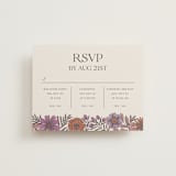 "Fleur" - Multi-Event RSVP Cards in Sangria by Jen Owens - Front