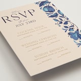 "Gilded" - Multi-Event RSVP Cards in Cerulean by GeekInk Design - Detail