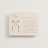 "Bow" - Multi-Event RSVP Cards in Tuxedo by Corinne Malesic - Front