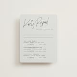 "Signature Script" - Multi-Event RSVP Cards in Mint by Michelle Taylor - Front