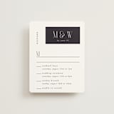 "Wedding Editorial" - Multi-Event RSVP Cards in Tuxedo by Ana de Sousa - Front