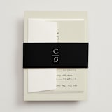 "la graine" - Multi-Event RSVP Cards in Onyx by Alaina Cherup - Assembled with Belly Band