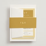 "Colorfield" - Multi-Event RSVP Cards in Buttercup by Snow and Ivy - Assembled with Belly Band