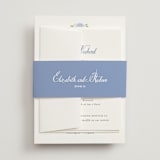 "Sweethearts" - Multi-Event RSVP Cards in Periwinkle by Design Lotus - Assembled with Belly Band