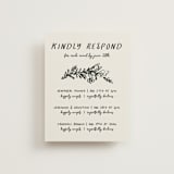 "Botanical Crest" - Multi-Event RSVP Cards in Ink by Kelly Watkins - Front