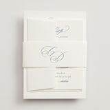 "Aristocratic" - Multi-Event RSVP Cards in Sky by Creo Study - Assembled with Belly Band