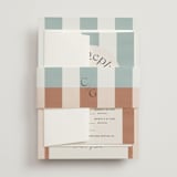 "Trois" - Multi-Event RSVP Cards in Almond by Blustery August - Assembled with Belly Band