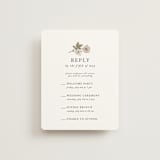 "Vintage Roses" - Multi-Event RSVP Cards in Snow by Tara Grangroth - Front