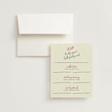 "Handwritten Letter" - Multi-Event RSVP Cards in Blue Velvet by Helena Vitto - RSVP with Envelope