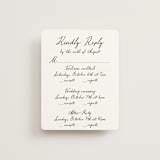 "Handwritten" - Multi-Event RSVP Cards in Moss by Cass Loh - Front