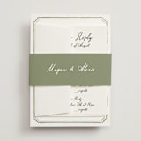 "Handwritten" - Multi-Event RSVP Cards in Moss by Cass Loh - Assembled with Belly Band